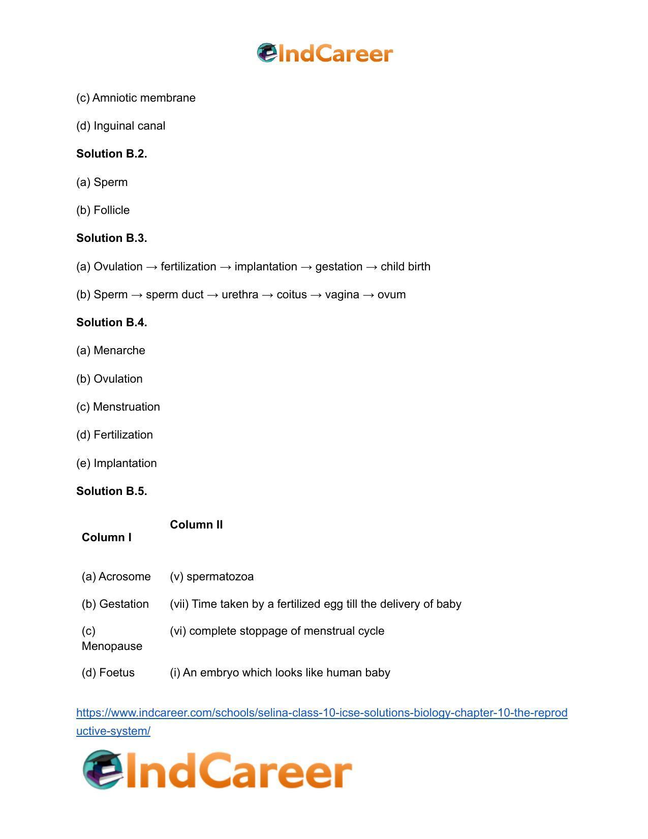 Selina Class 10 ICSE Solutions Biology : Chapter 10- The Reproductive System - Page 9