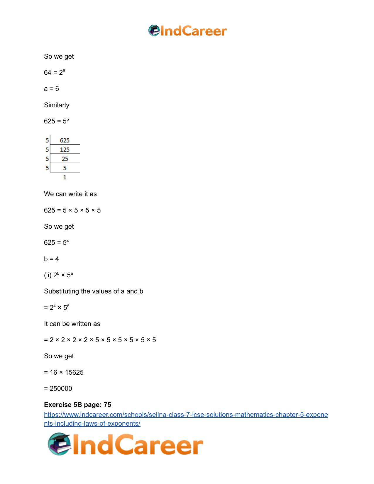 Selina Class 7 ICSE Solutions Mathematics : Chapter 5- Exponents (Including Laws of Exponents) - Page 18