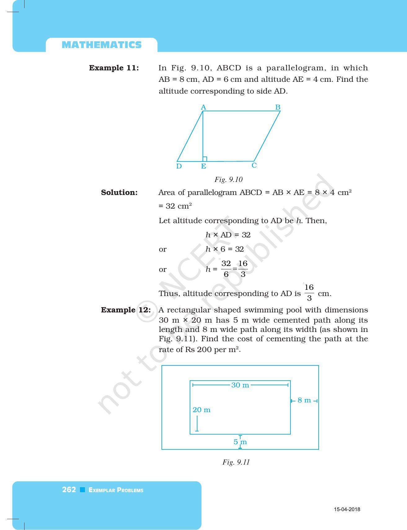 NCERT Exemplar Book for Class 7 Maths: Chapter 9- Perimeter and Area - Page 6