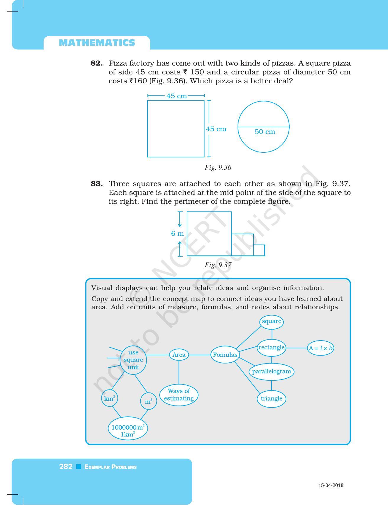 NCERT Exemplar Book for Class 7 Maths: Chapter 9- Perimeter and Area - Page 26