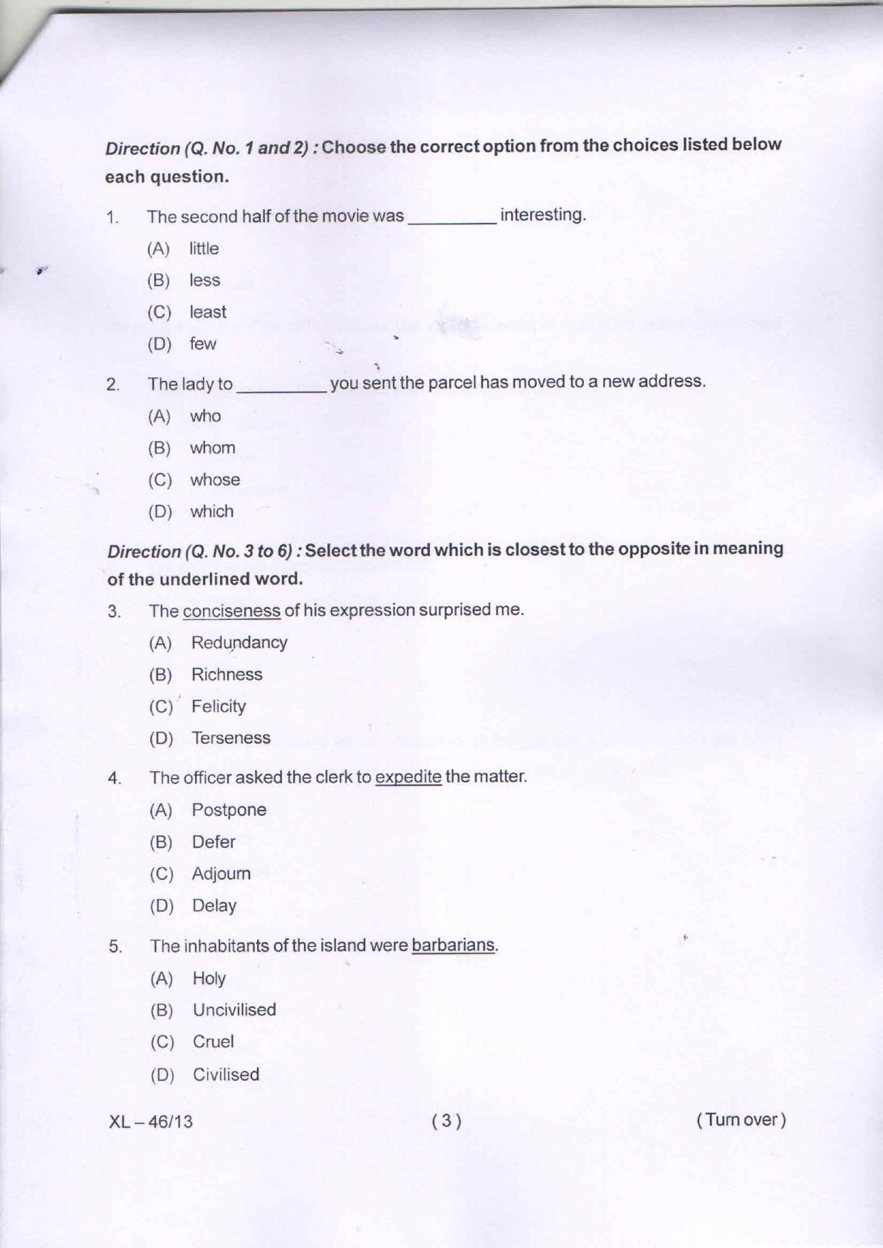 Odisha CPET MBA (BUSINESS ADMINISTRATION) 2020 Question Paper - Page 3
