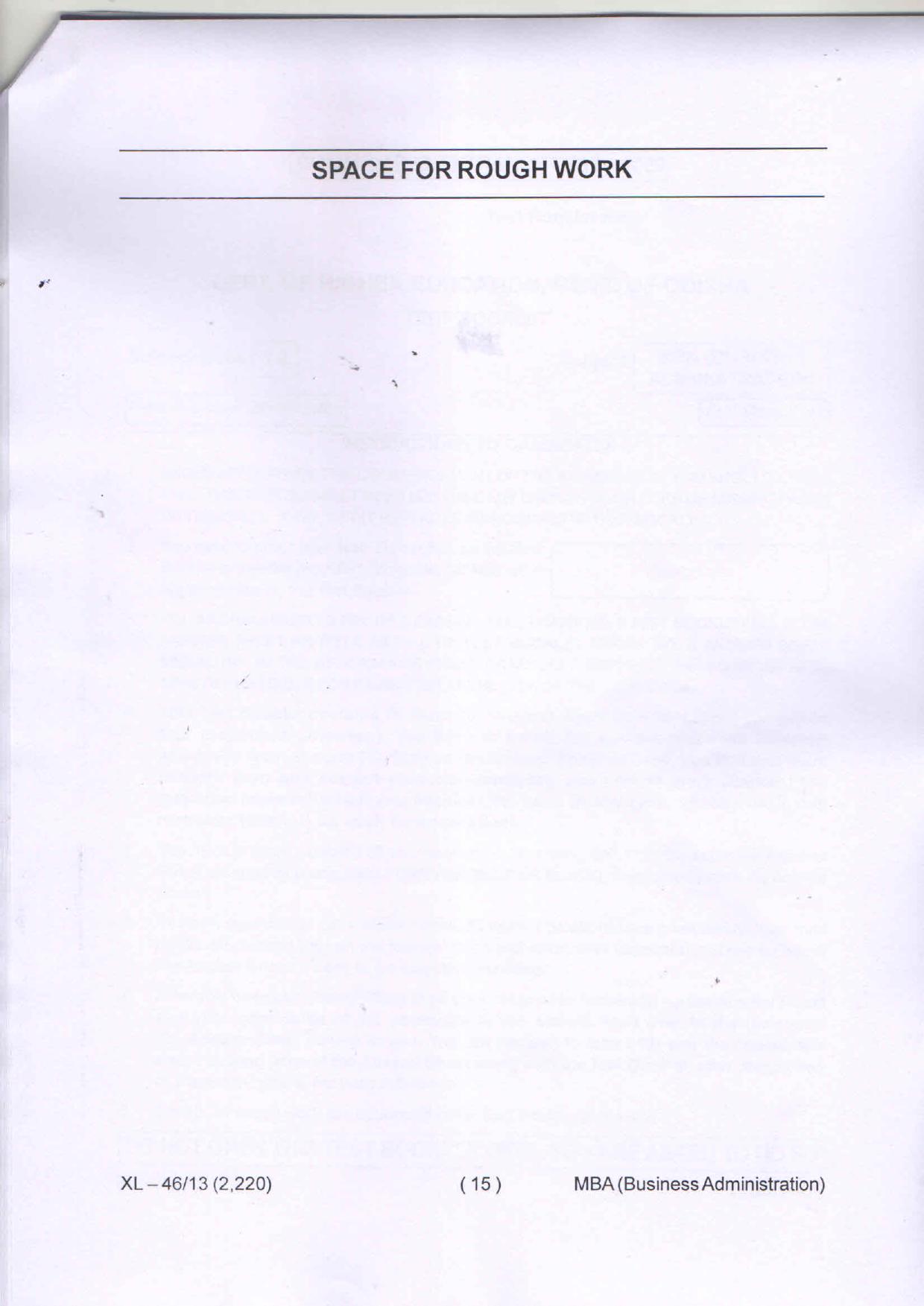 Odisha CPET MBA (BUSINESS ADMINISTRATION) 2020 Question Paper - Page 15