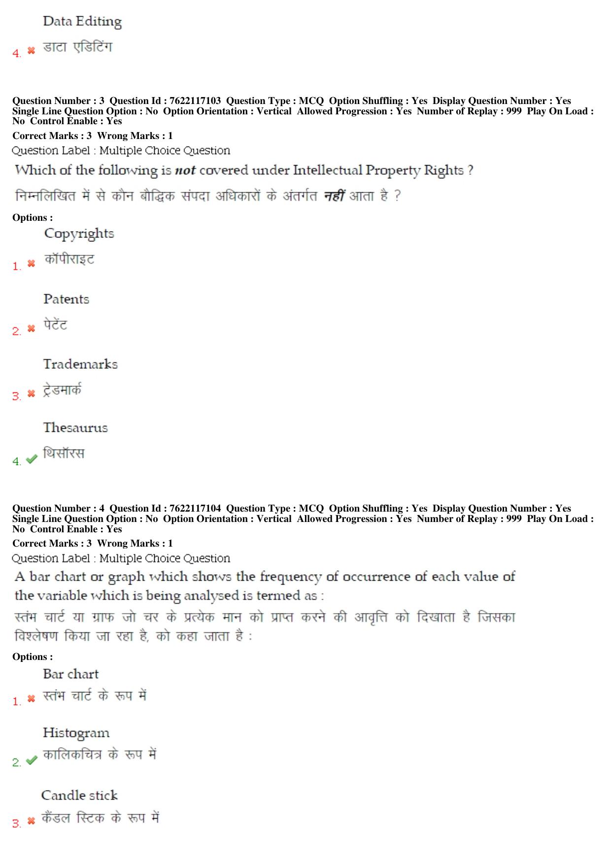 BHU RET H R D E 2019 Question Paper  - Page 3