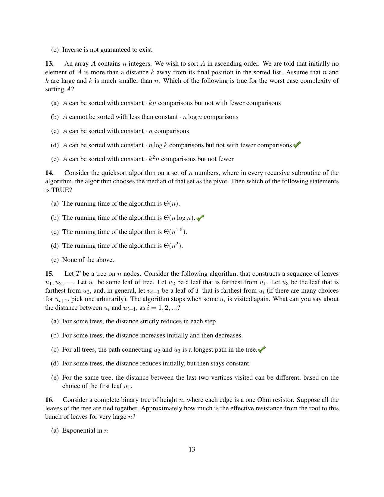 TIFR GS 2012 Computer & Systems Sciences Question Paper - Page 15