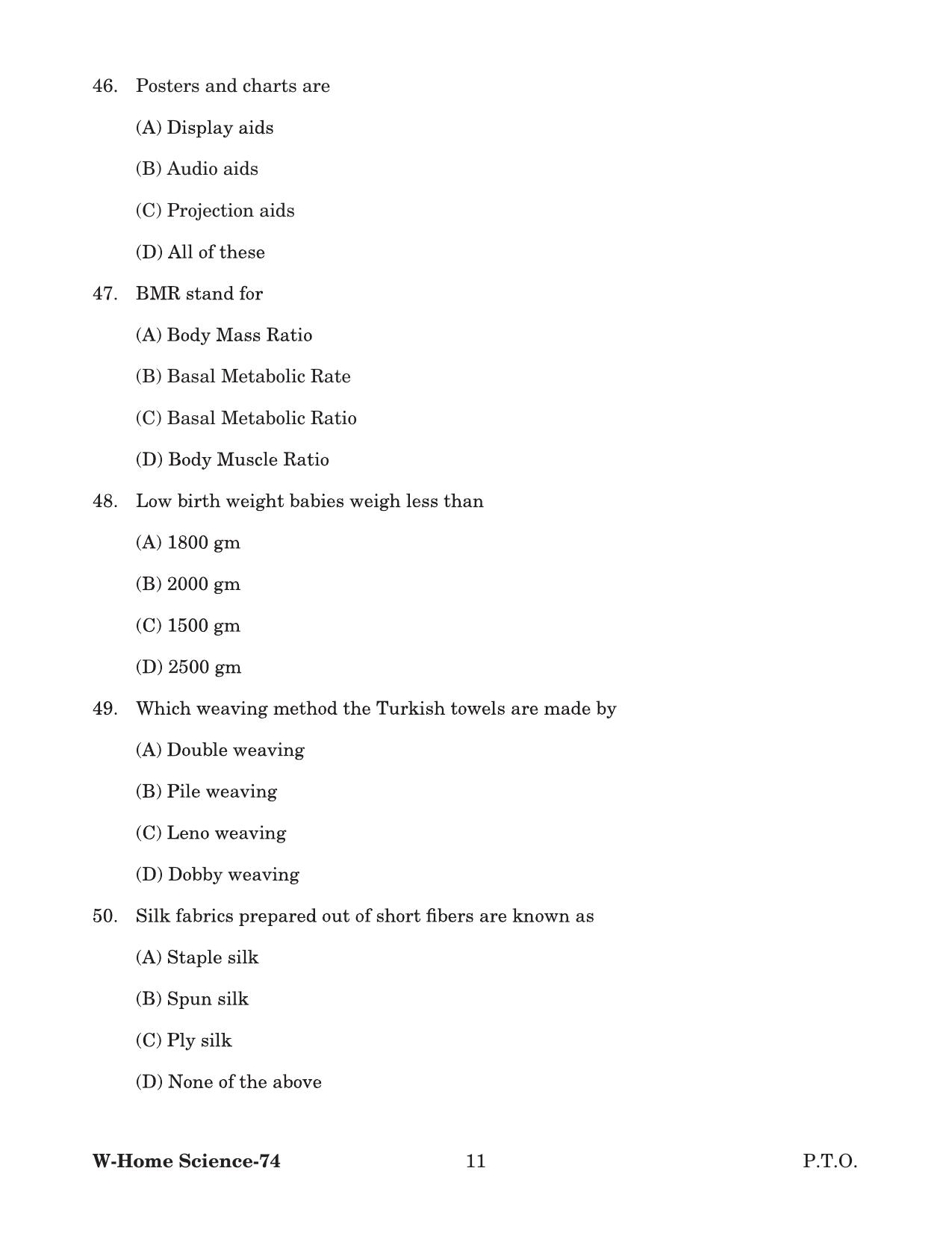 Odisha CPET 2022 IRPM Question Paper - Page 11