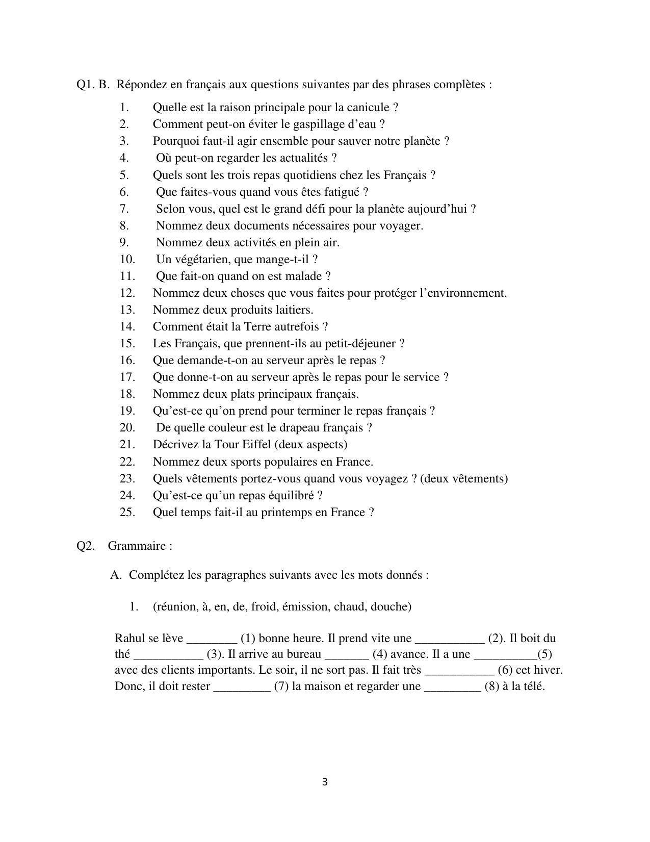 Maharashtra Board Class 12 French Sample Papers - Page 4