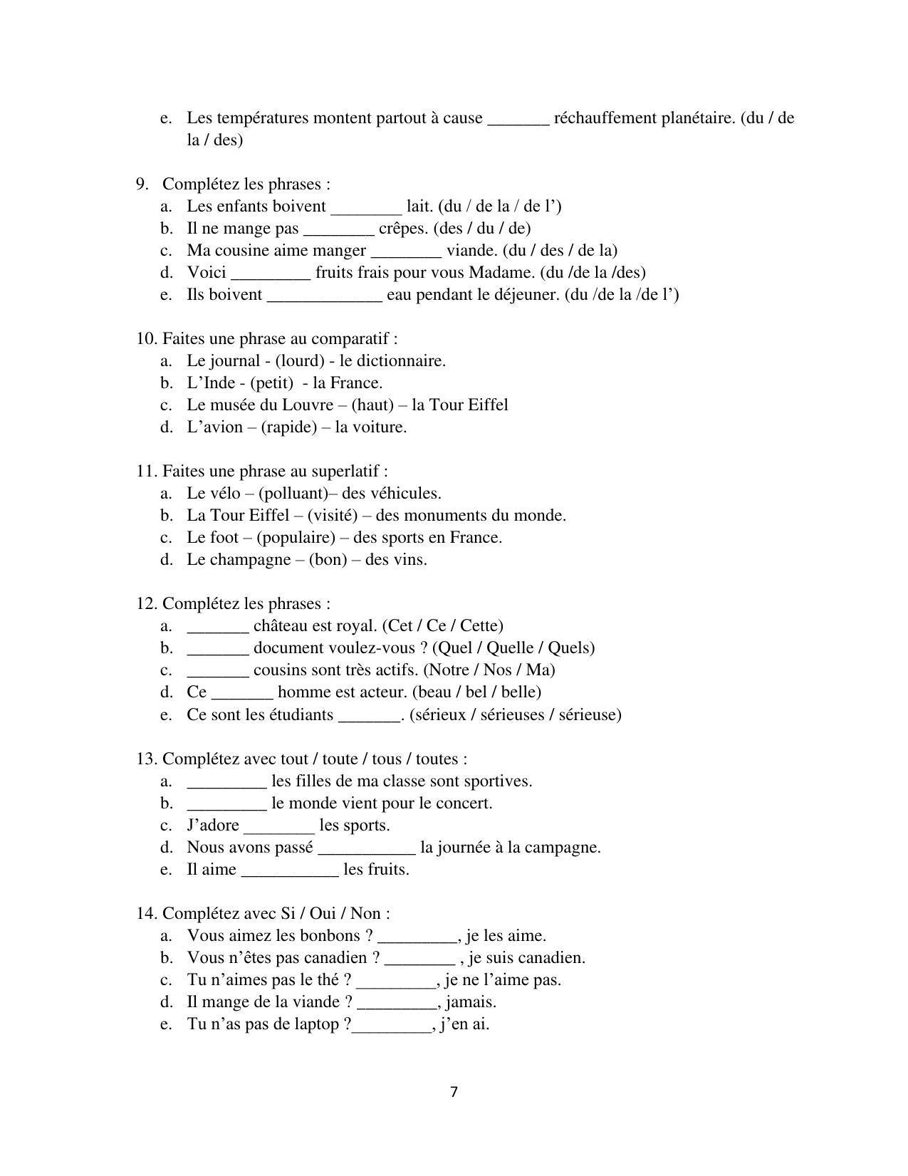 Maharashtra Board Class 12 French Sample Papers - Page 8