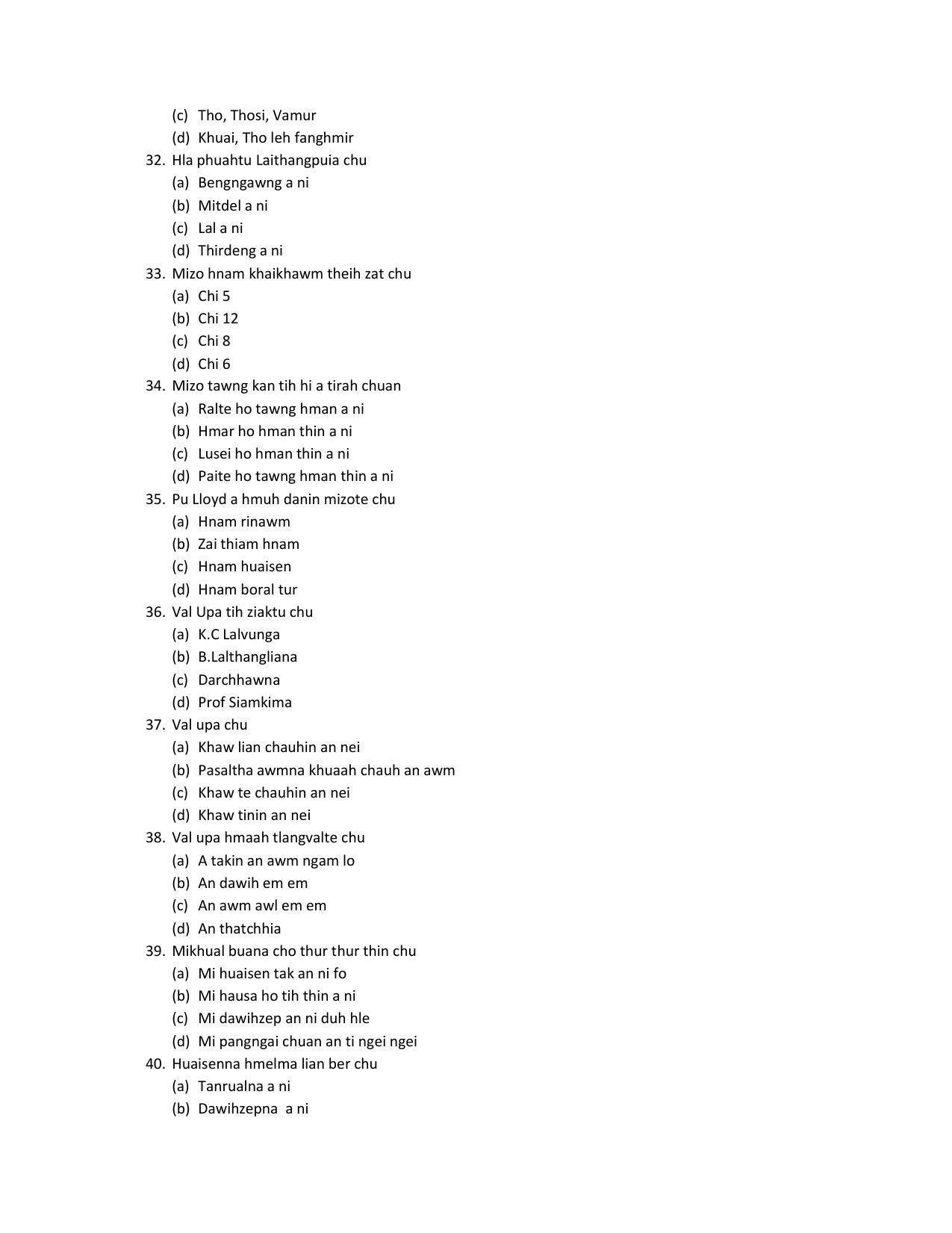 CBSE Class 12th Mizo Sample Question Paper 2021-22 - Page 5