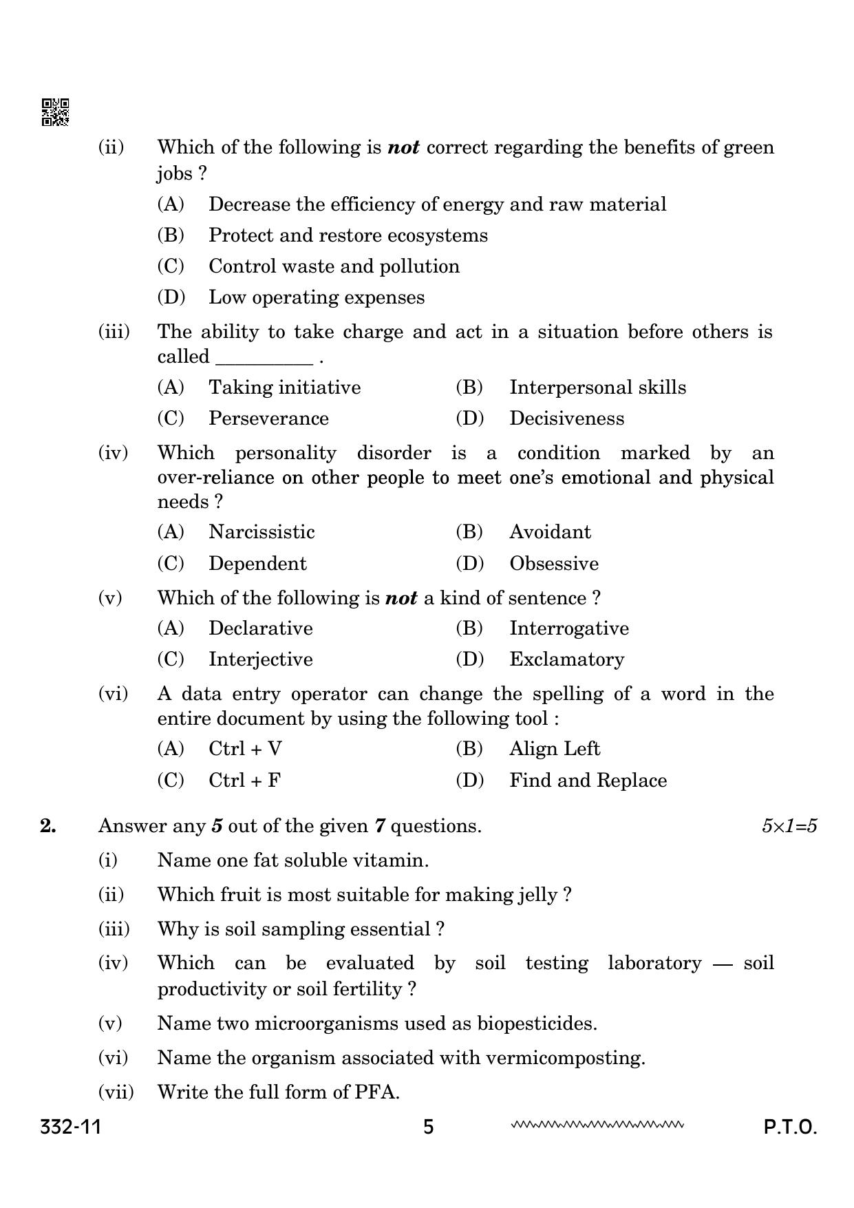 CBSE Class 12 Agriculture 2024 Question Paper - Page 5