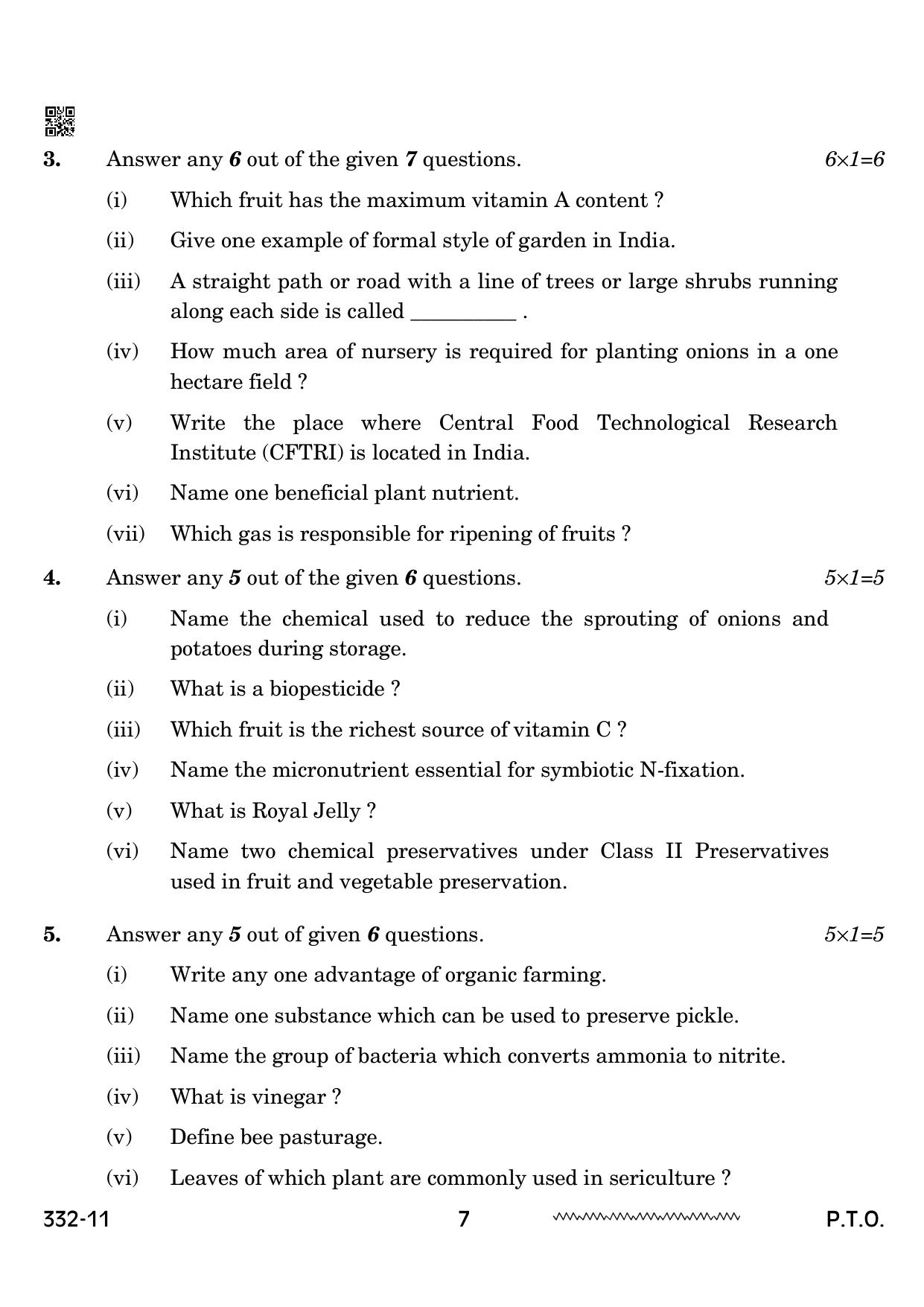 CBSE Class 12 Agriculture 2024 Question Paper - Page 7