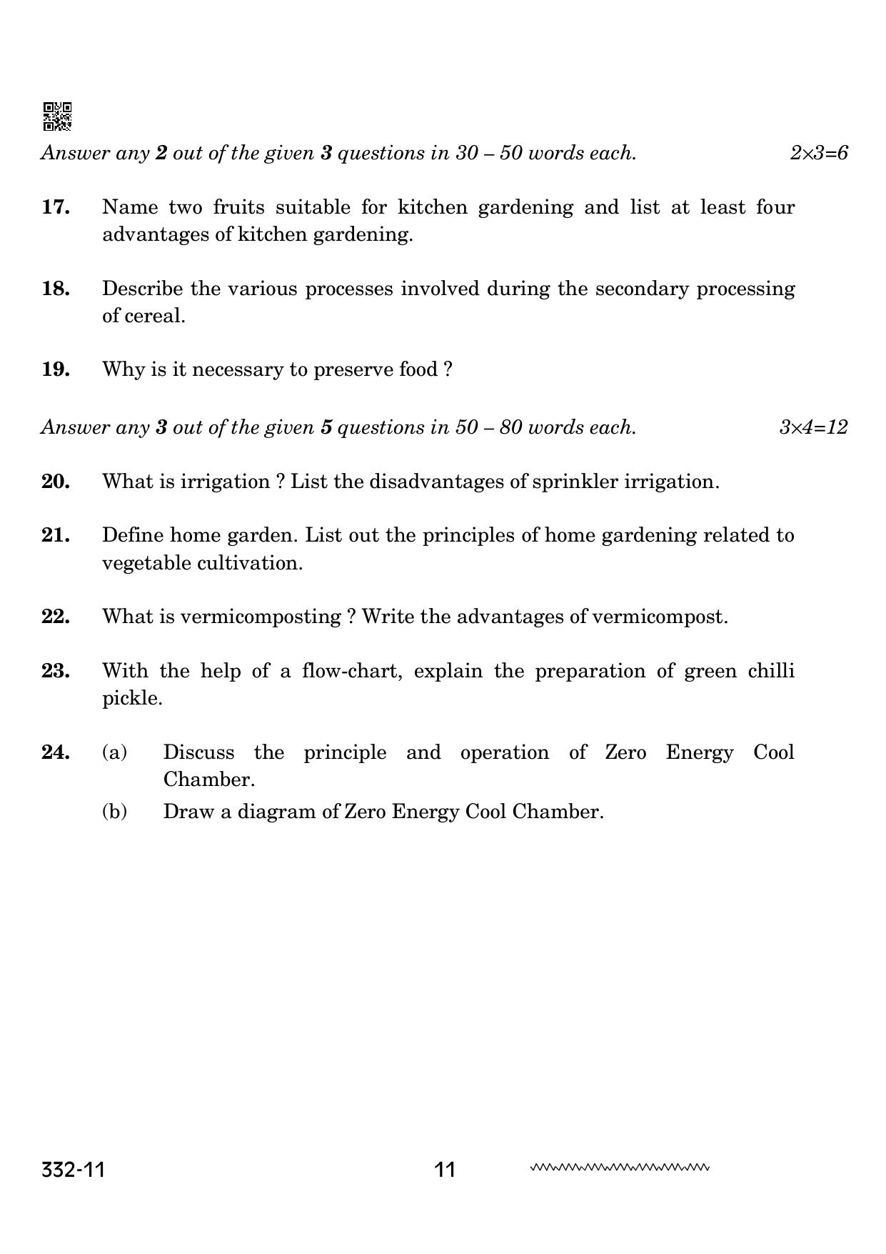 CBSE Class 12 Agriculture 2024 Question Paper - Page 11