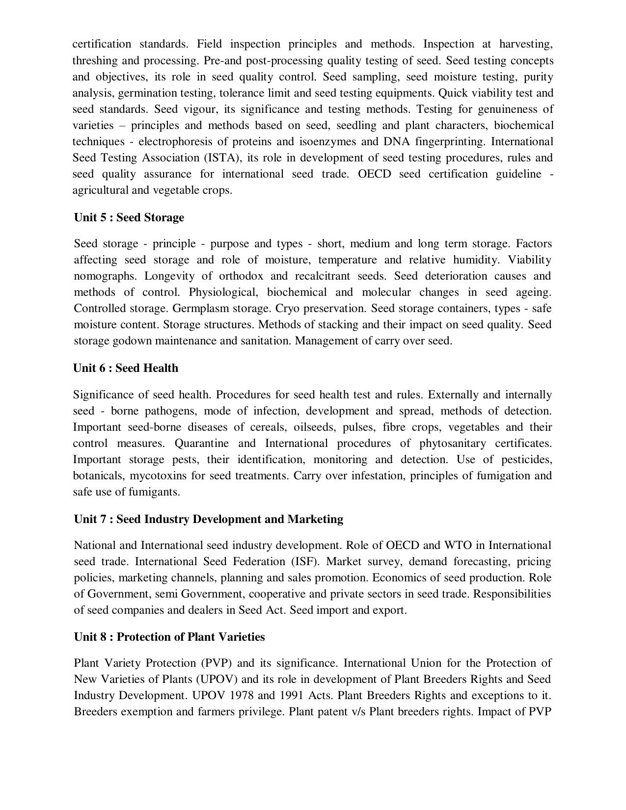ICAR AICE-JRF/SRF (PhD) Syllabus - Page 5