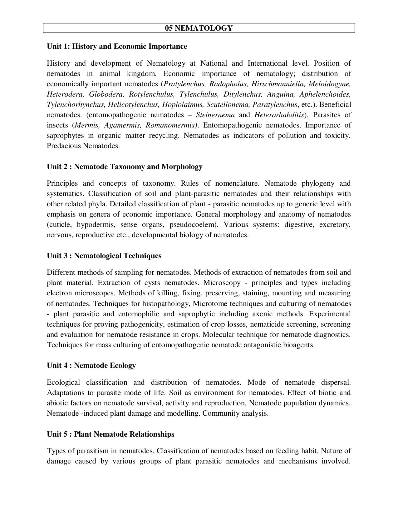 ICAR AICE-JRF/SRF (PhD) Syllabus - Page 14