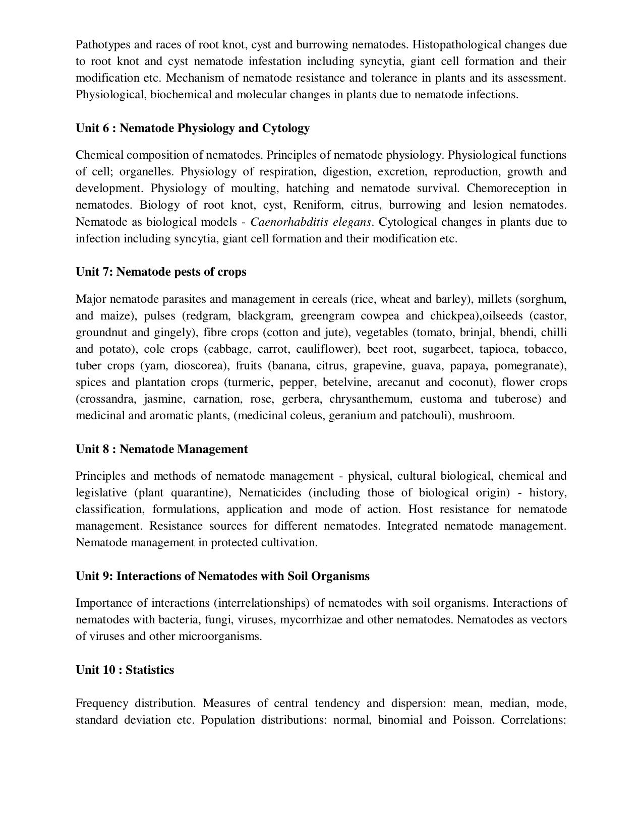 ICAR AICE-JRF/SRF (PhD) Syllabus - Page 15
