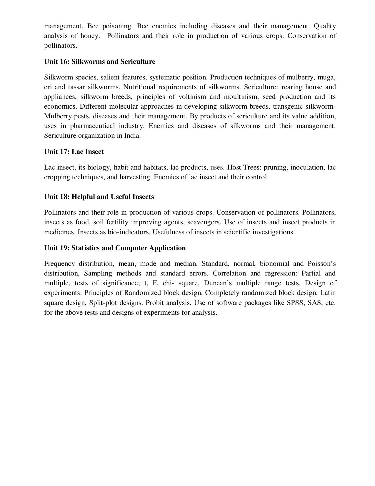 ICAR AICE-JRF/SRF (PhD) Syllabus - Page 20