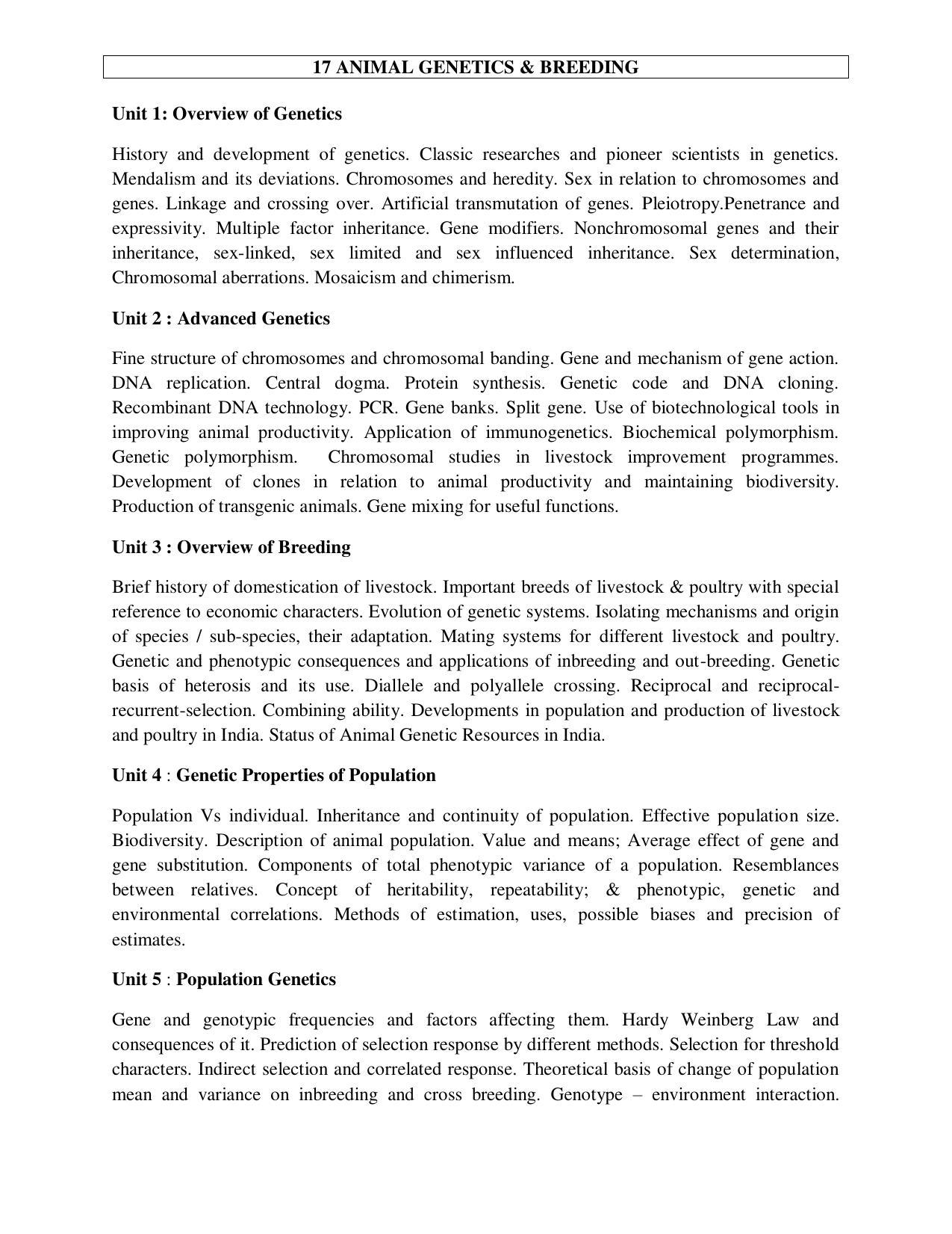 ICAR AICE-JRF/SRF (PhD) Syllabus - Page 54