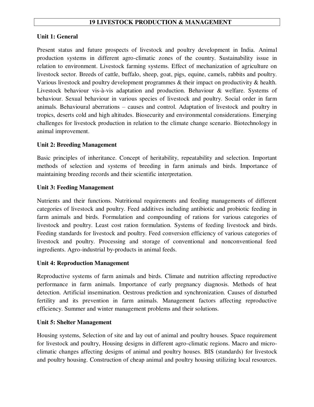 ICAR AICE-JRF/SRF (PhD) Syllabus - Page 59