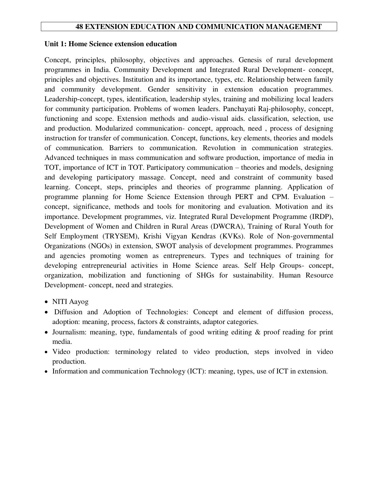 ICAR AICE-JRF/SRF (PhD) Syllabus - Page 140