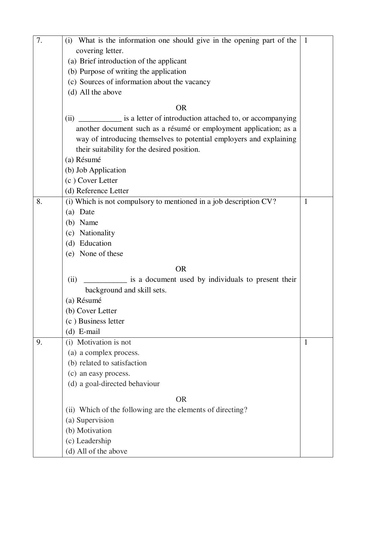 NIOS Class 12 Commerce (Business Studies) Sample Paper - Page 3