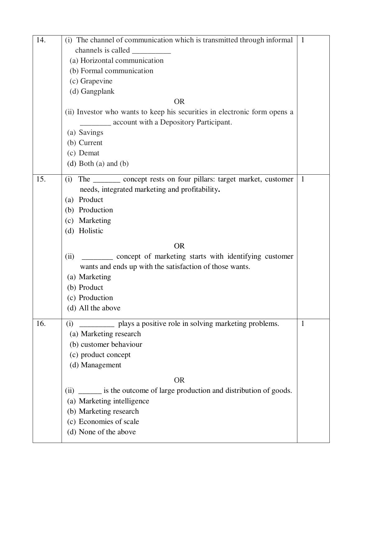 NIOS Class 12 Commerce (Business Studies) Sample Paper - Page 5