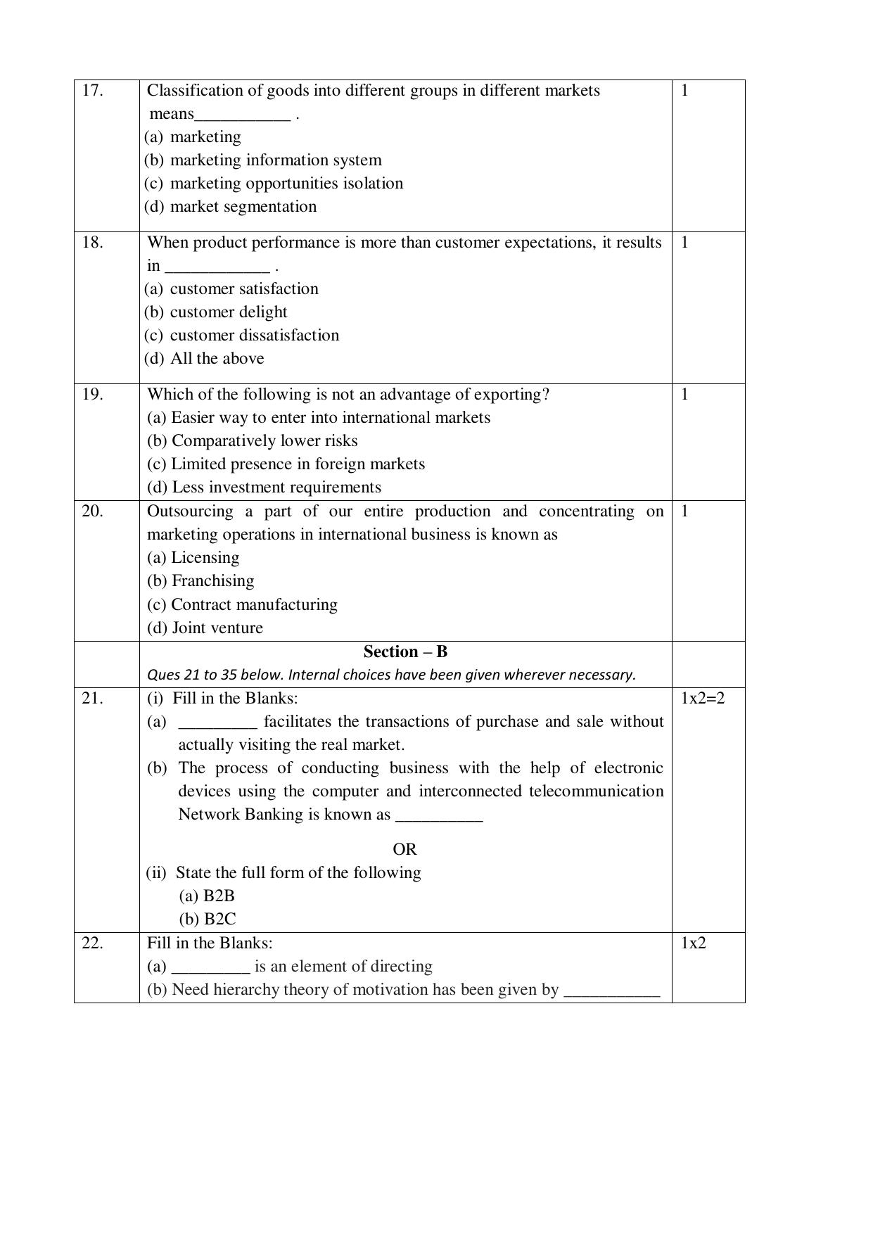 NIOS Class 12 Commerce (Business Studies) Sample Paper - Page 6