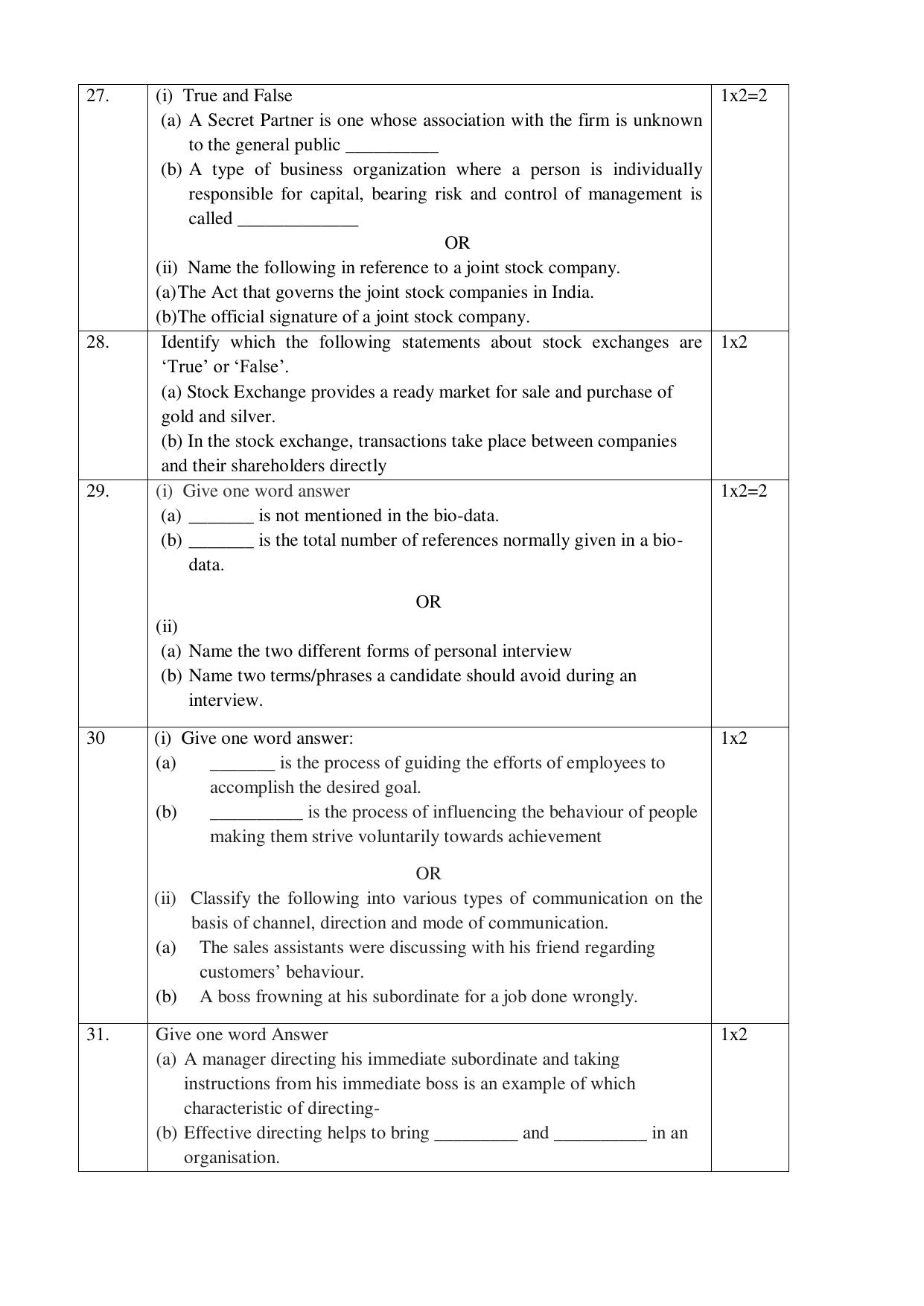 NIOS Class 12 Commerce (Business Studies) Sample Paper - Page 8