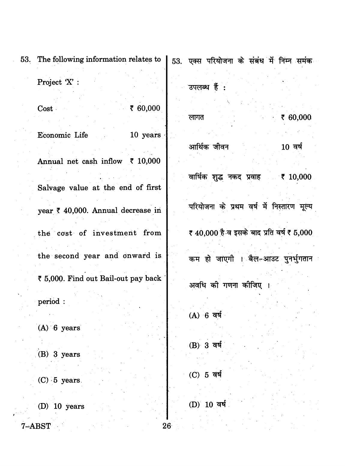 URATPG 2015 ABST Question Paper - Page 26