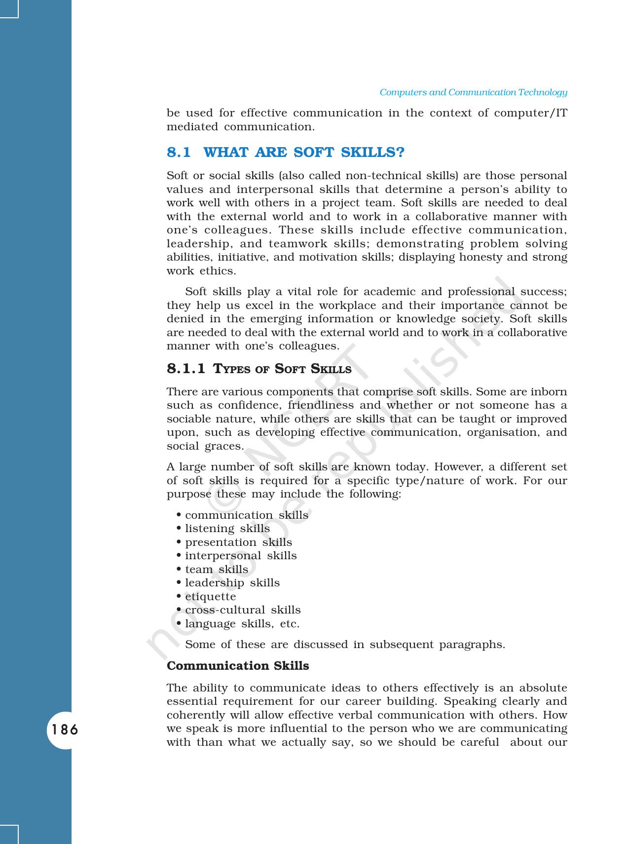 NCERT Book for Class 11 Computers Chapter 8 Soft Skills for Effective Communication - Page 2