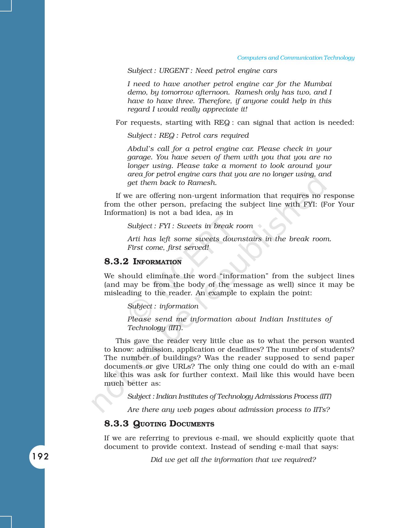 NCERT Book for Class 11 Computers Chapter 8 Soft Skills for Effective Communication - Page 8