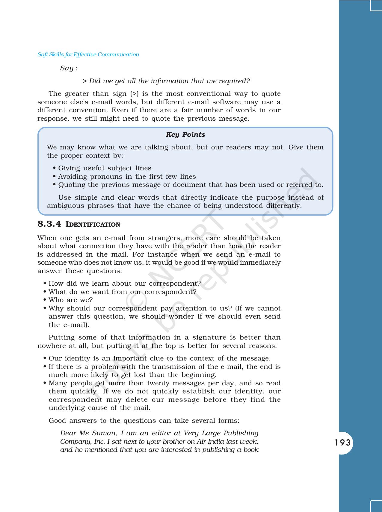 NCERT Book for Class 11 Computers Chapter 8 Soft Skills for Effective Communication - Page 9