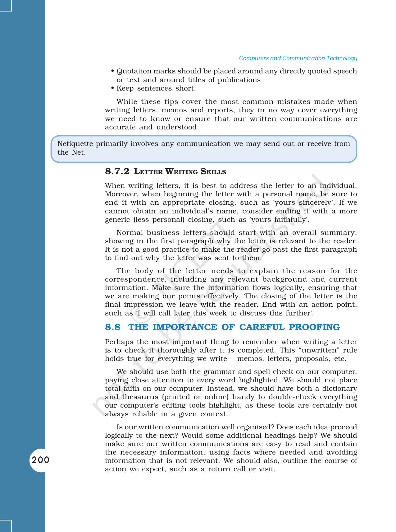 NCERT Book for Class 11 Computers Chapter 8 Soft Skills for Effective Communication - Page 16
