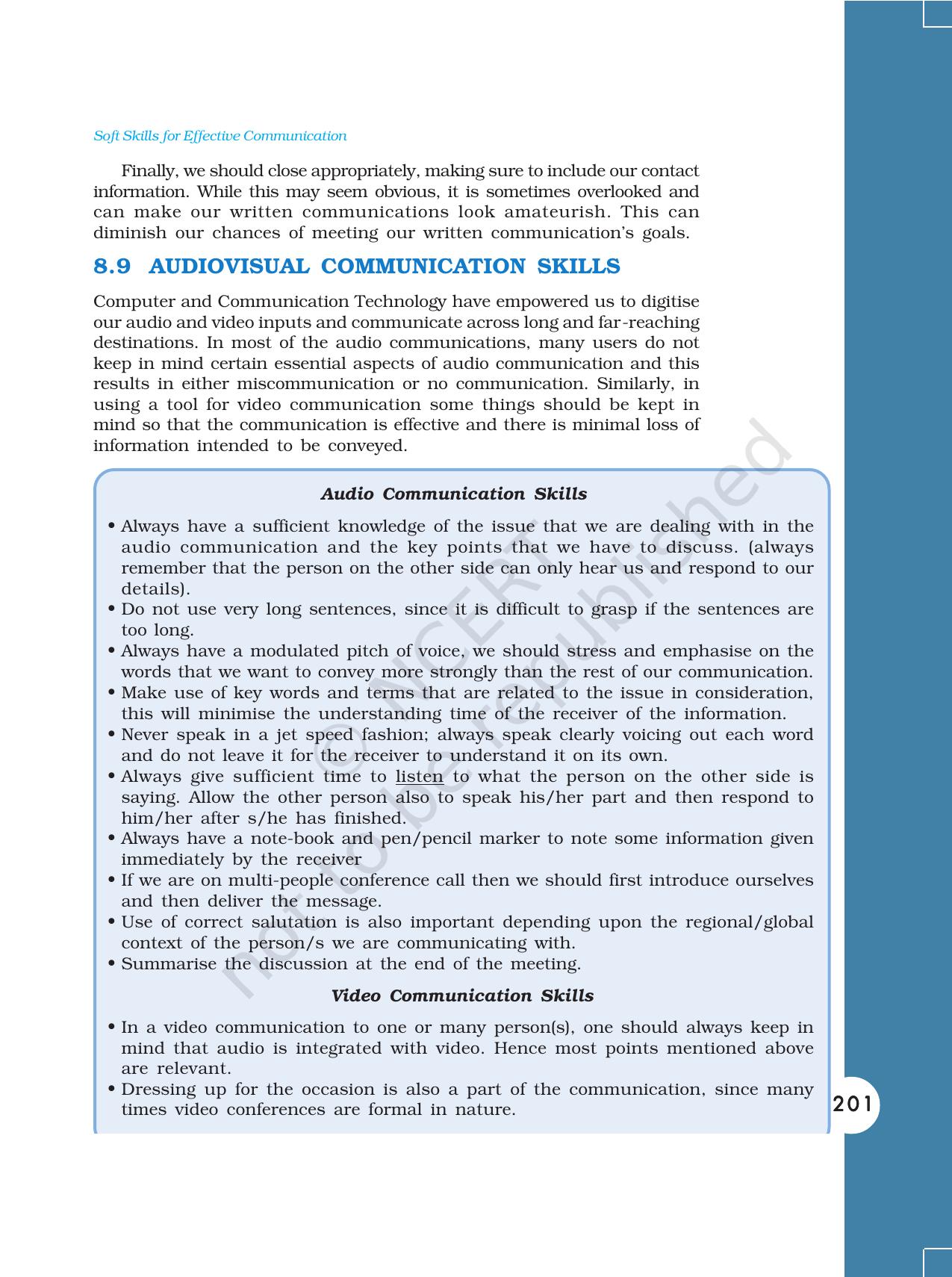 NCERT Book for Class 11 Computers Chapter 8 Soft Skills for Effective Communication - Page 17