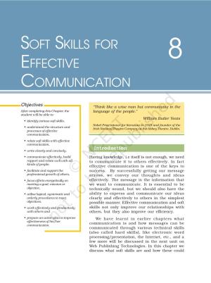 NCERT Book for Class 11 Computers Chapter 8 Soft Skills for Effective Communication