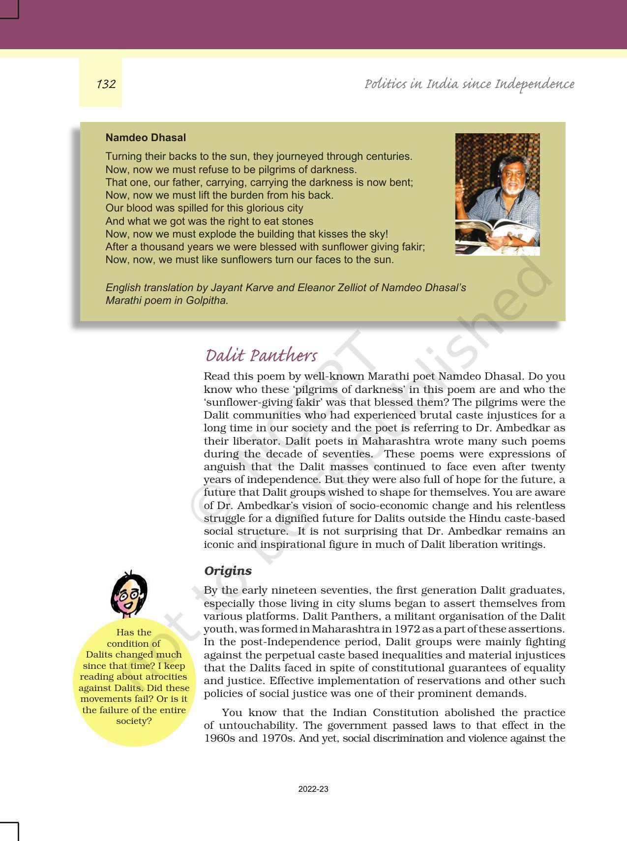 NCERT Book for Class 12 Political Science (Politics In India Since Independence) Chapter 7 Rise of Popular Movements - Page 5