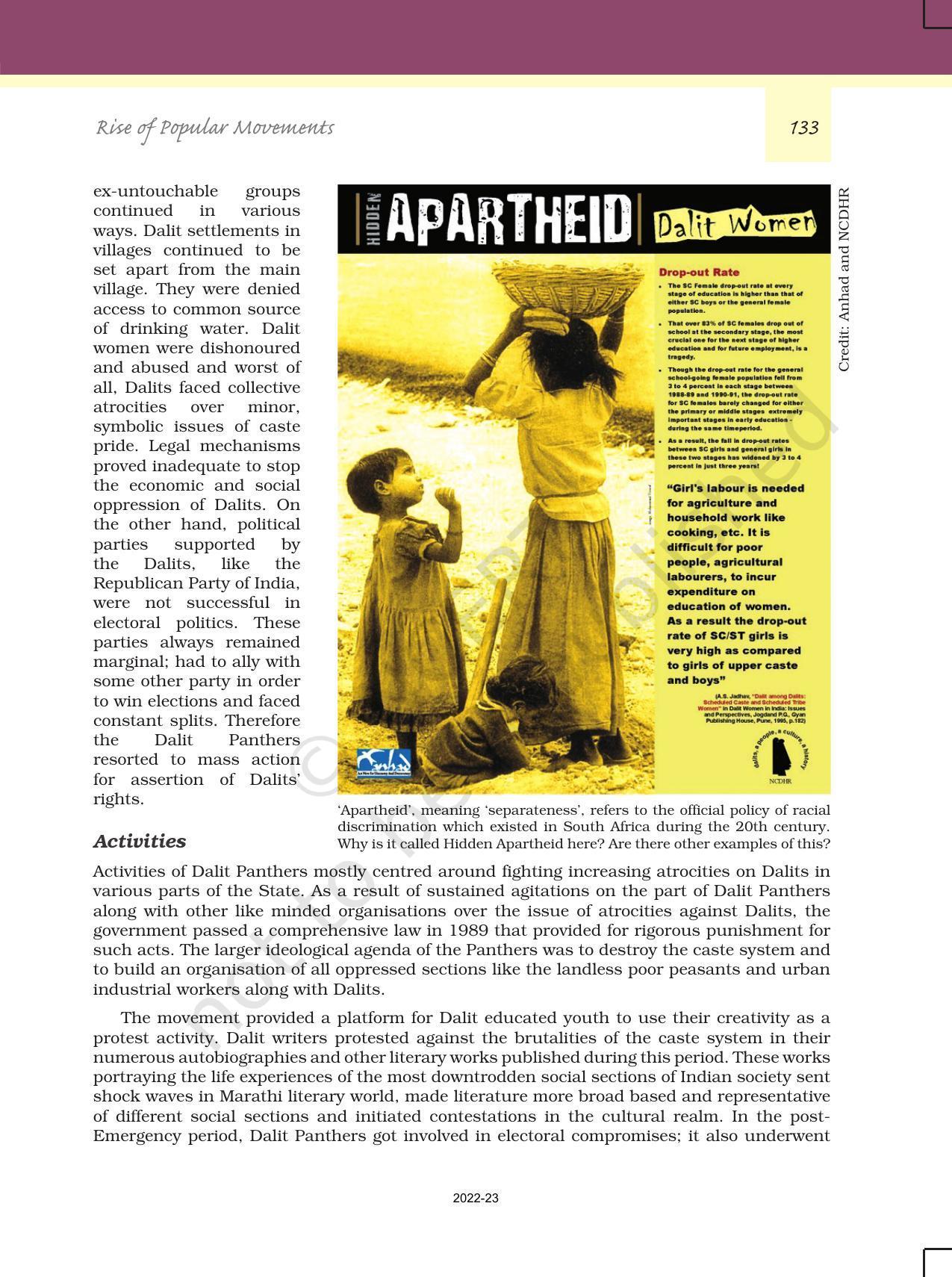 NCERT Book for Class 12 Political Science (Politics In India Since Independence) Chapter 7 Rise of Popular Movements - Page 6