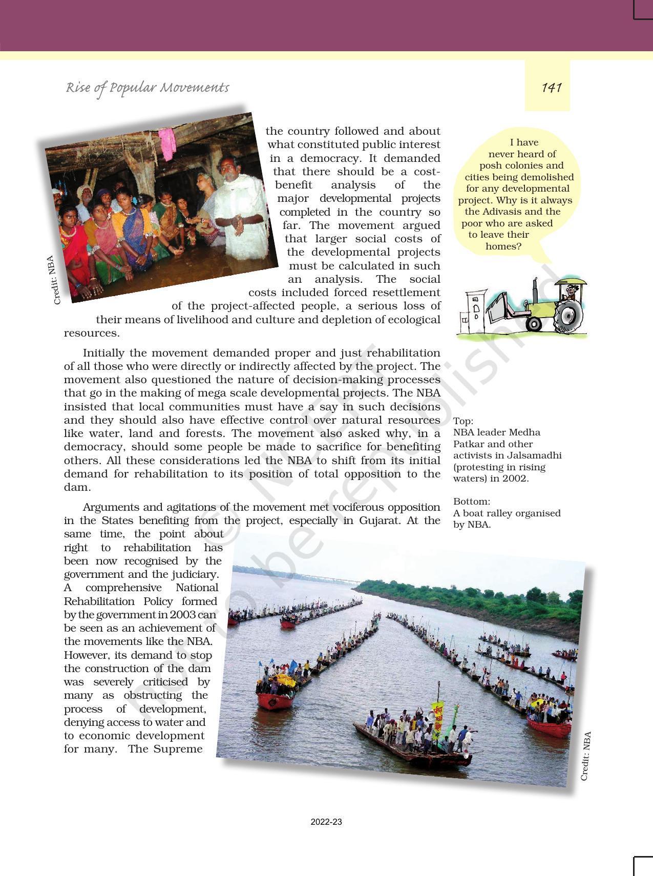 NCERT Book for Class 12 Political Science (Politics In India Since Independence) Chapter 7 Rise of Popular Movements - Page 14