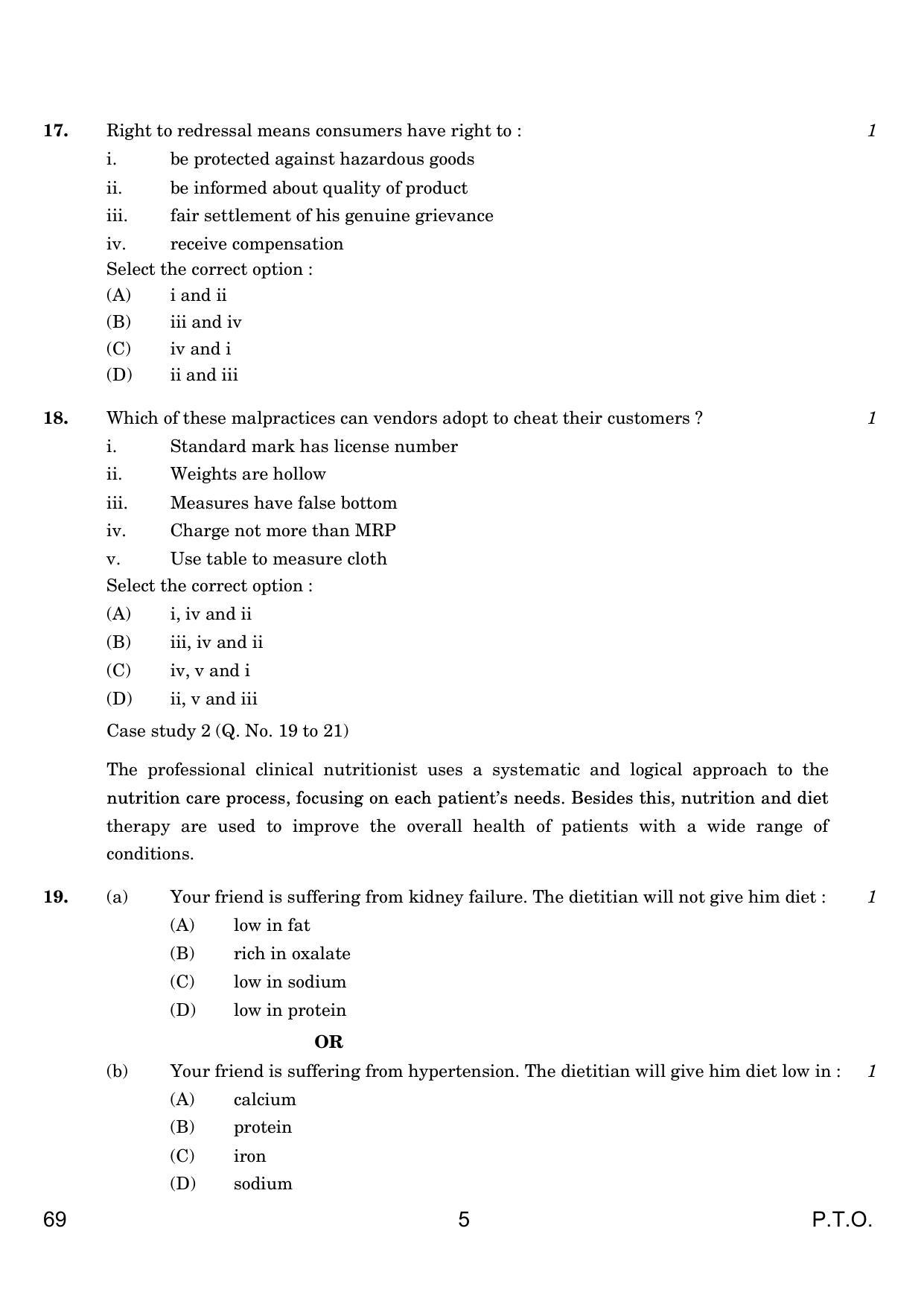CBSE Class 12 QP_064_Home_Science 2021 Compartment Question Paper - Page 5
