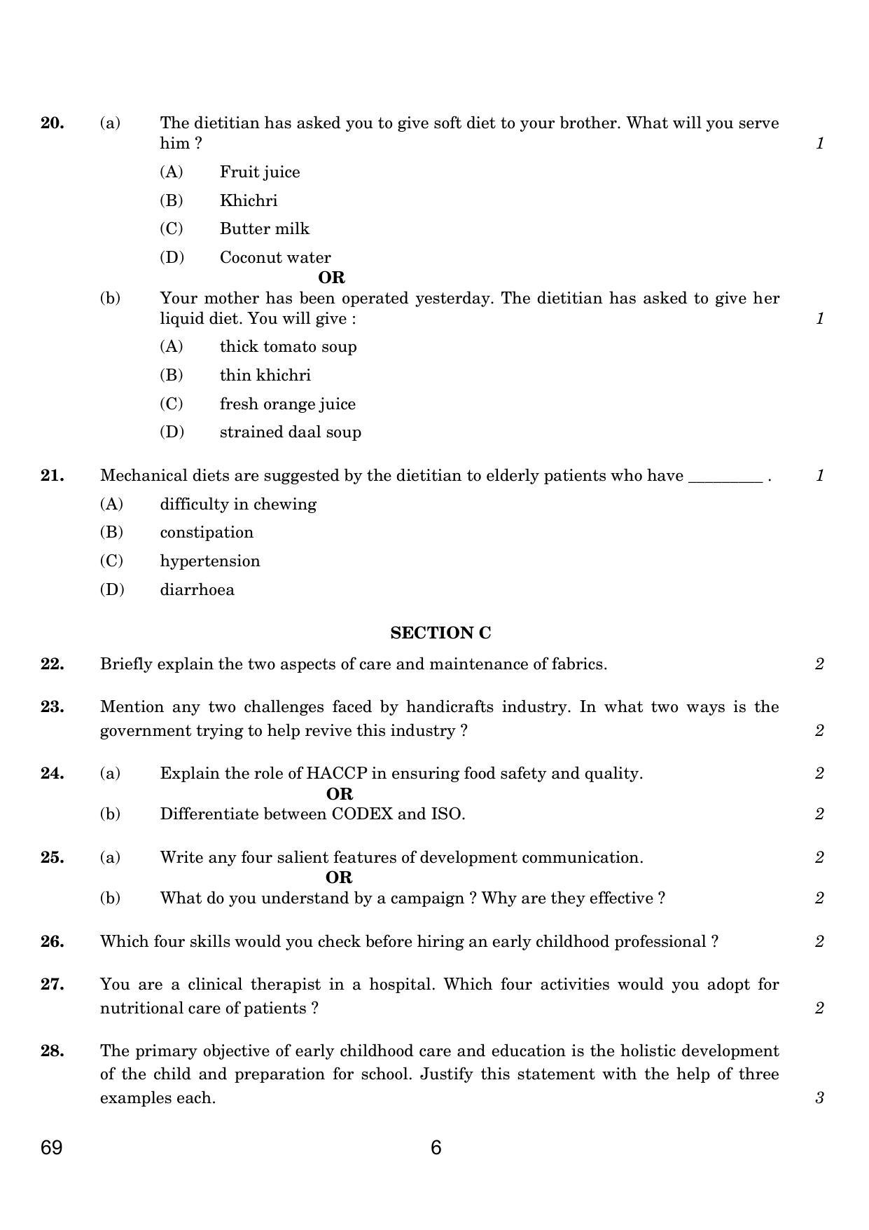 CBSE Class 12 QP_064_Home_Science 2021 Compartment Question Paper - Page 6