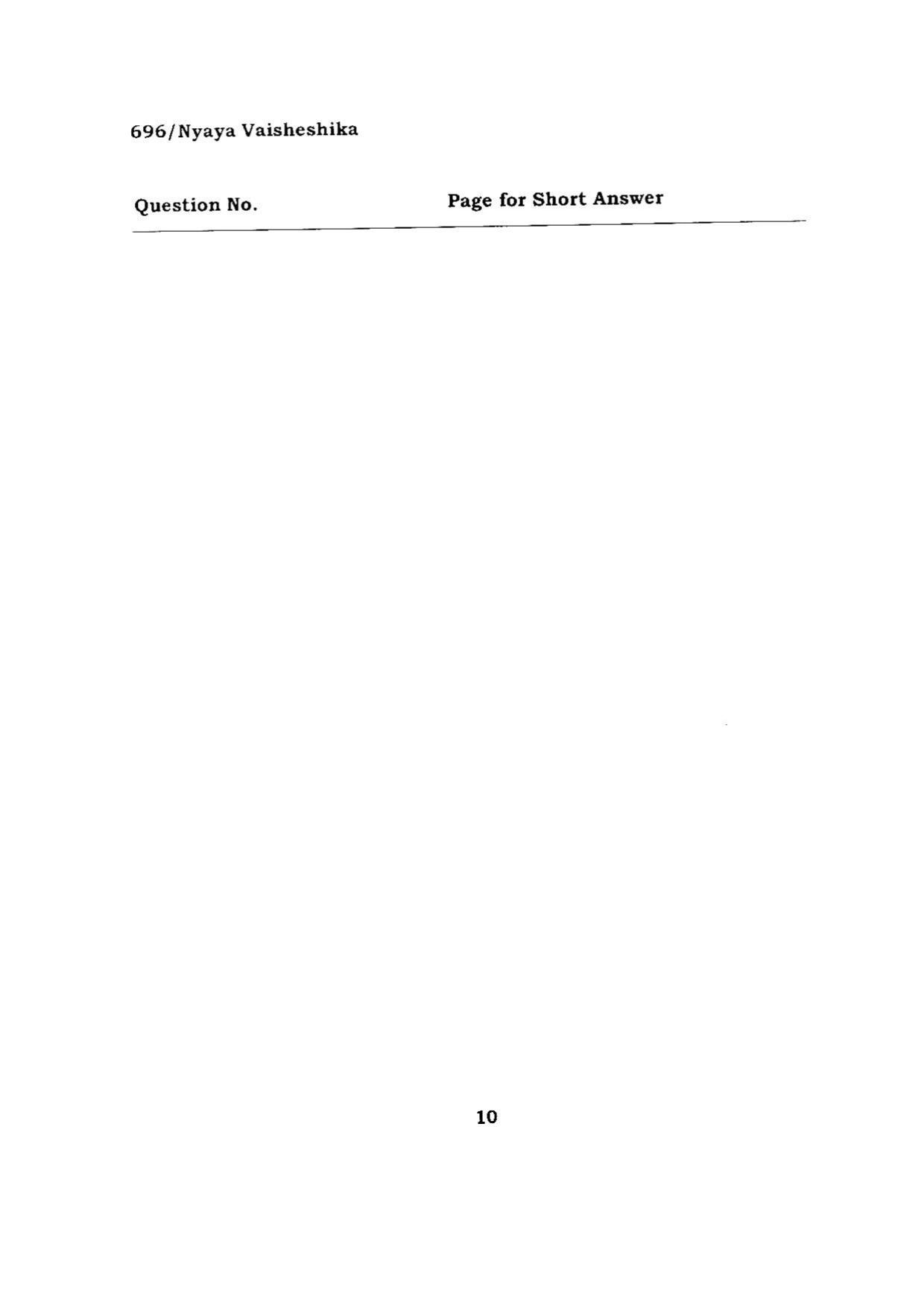 BHU RET NAYA VAISHESHIKA 2015 Question Paper - Page 10