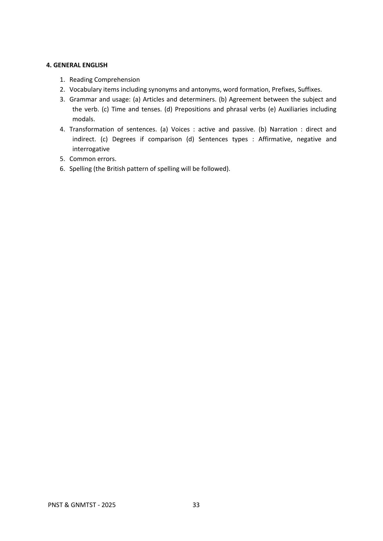 MP PNST Syllabus 2025 - Page 33