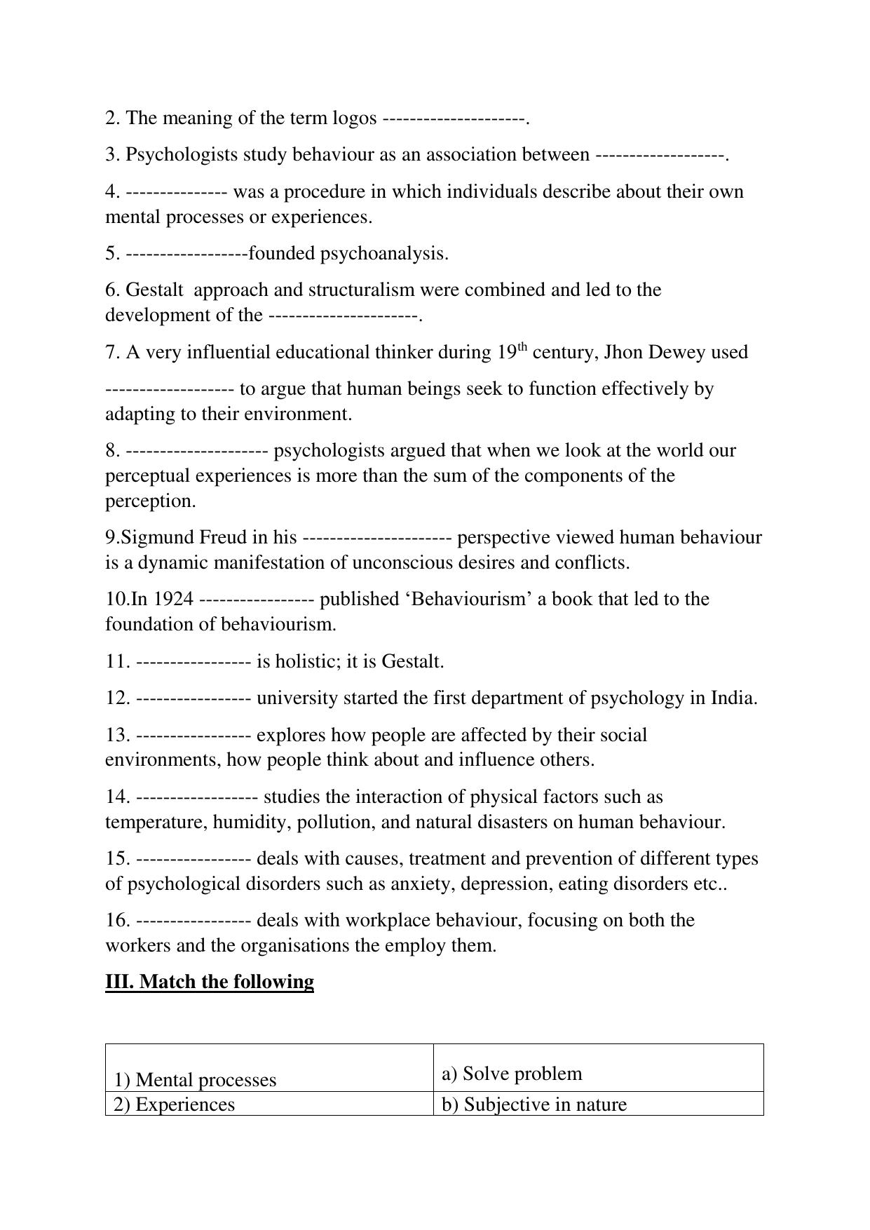Karnataka 1st PUC Question Bank 2025 - Psychology English - Page 4