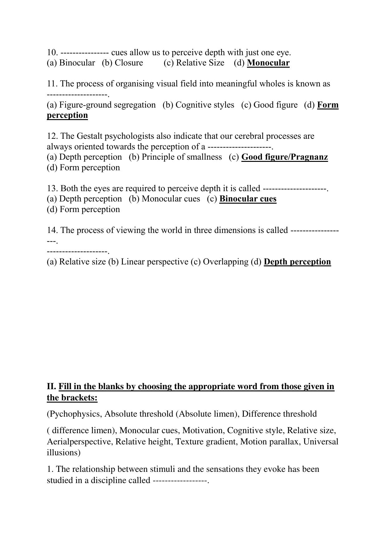 Karnataka 1st PUC Question Bank 2025 - Psychology English - Page 18