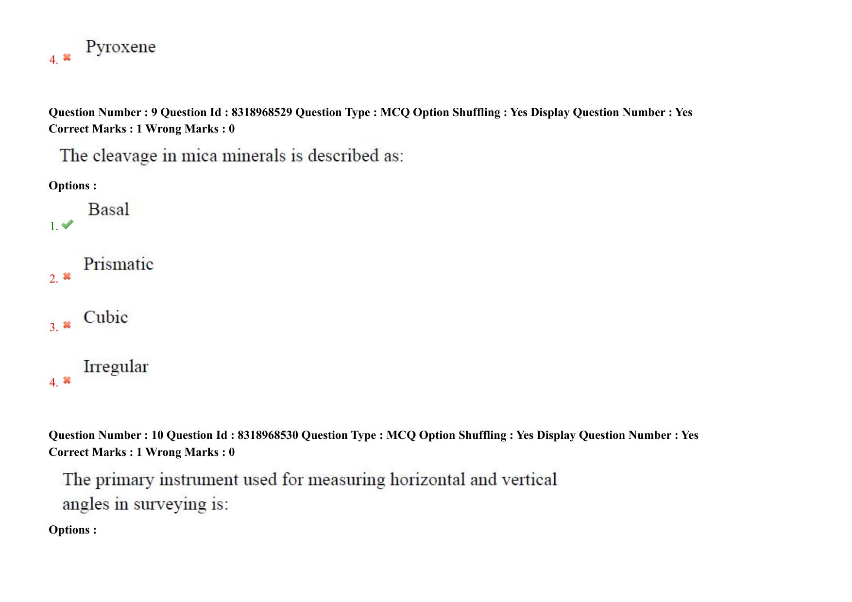 AP PGCET 2025 Geo Engineering & Geo Informatics Paper with Answer Key - Page 8
