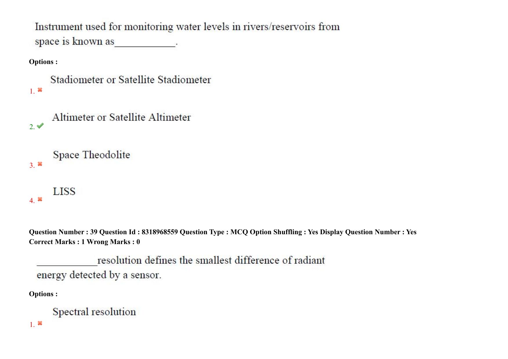 AP PGCET 2025 Geo Engineering & Geo Informatics Paper with Answer Key - Page 28