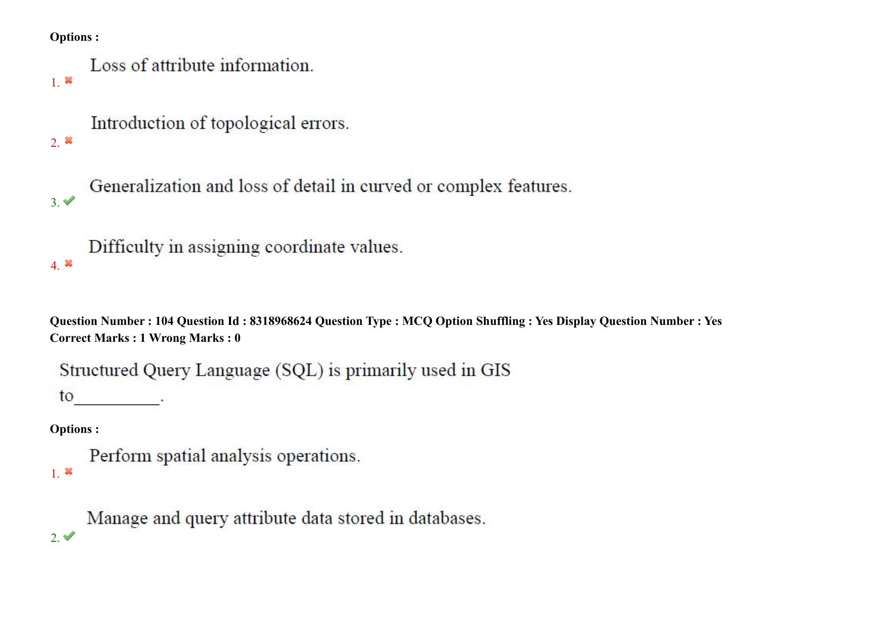 AP PGCET 2025 Geo Engineering & Geo Informatics Paper with Answer Key - Page 74