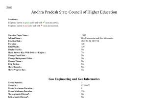AP PGCET 2025 Geo Engineering & Geo Informatics Paper with Answer Key