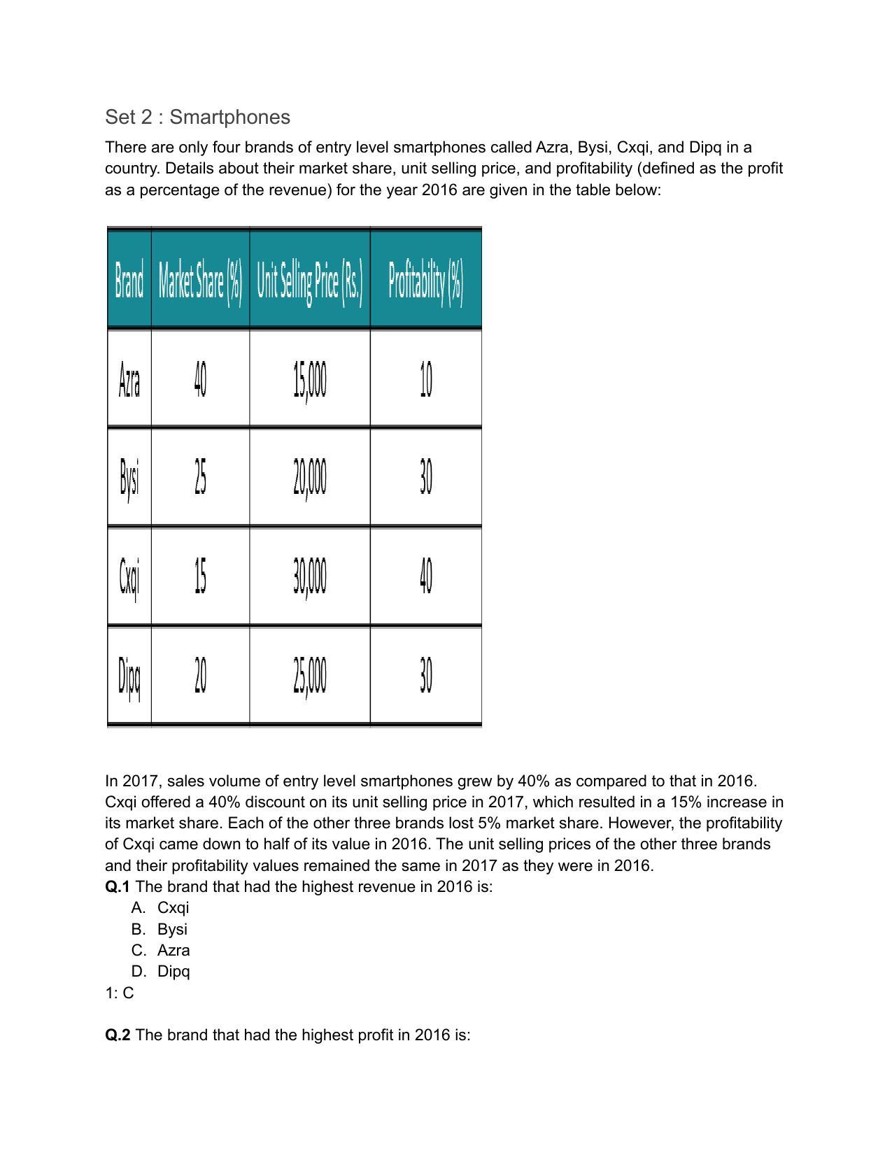 CAT 2018 CAT DILR Slot 2 Question Paper - Page 3