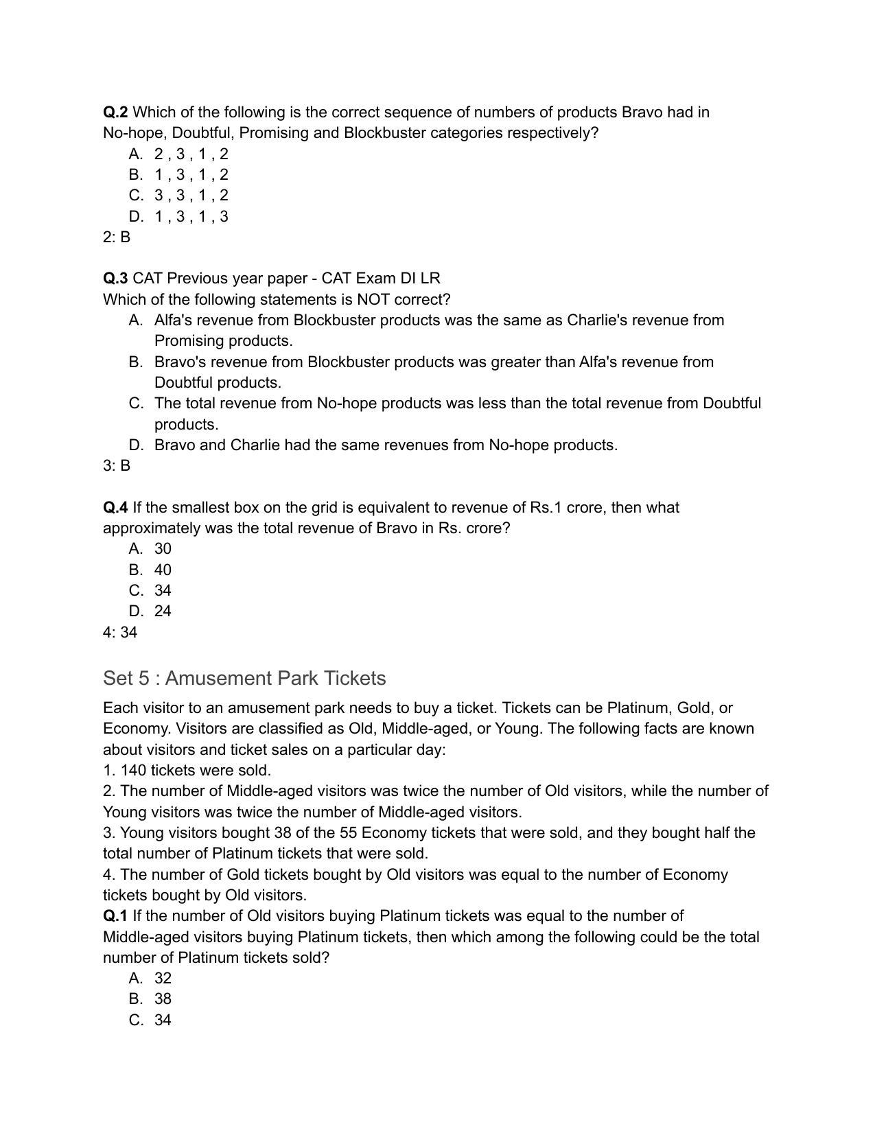 CAT 2018 CAT DILR Slot 2 Question Paper - Page 8