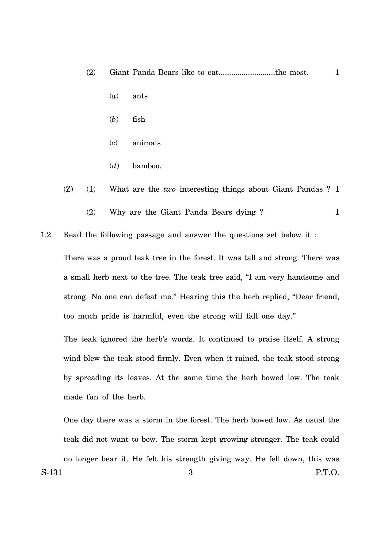 Goa Board Class 10 English Tl  (March 2019) Question Paper - Page 3