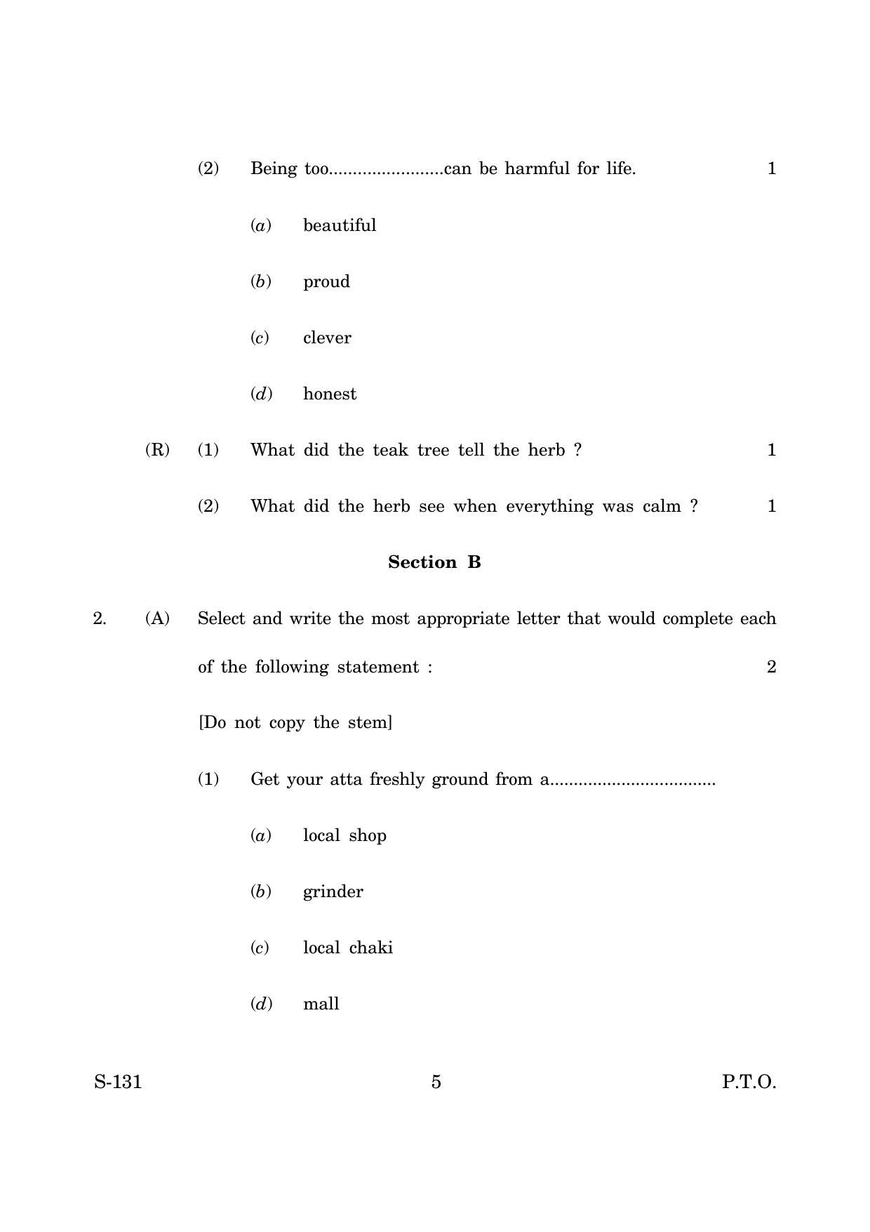 Goa Board Class 10 English Tl  (March 2019) Question Paper - Page 5